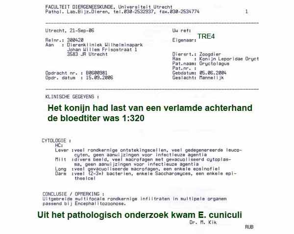 Posititeve pathologie uitslag